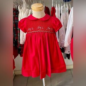 Luli & Me Classic Red Dress 12m